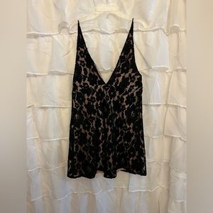 Free People Black Lace Mini Dress